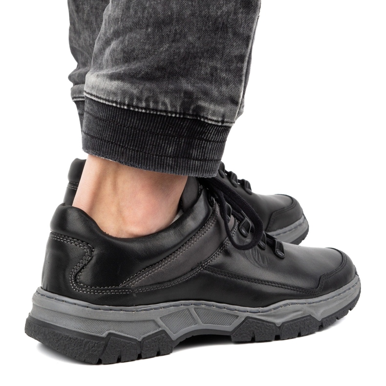 Olivier Miesten vapaa-ajan nahkakengät 842MA musta 2