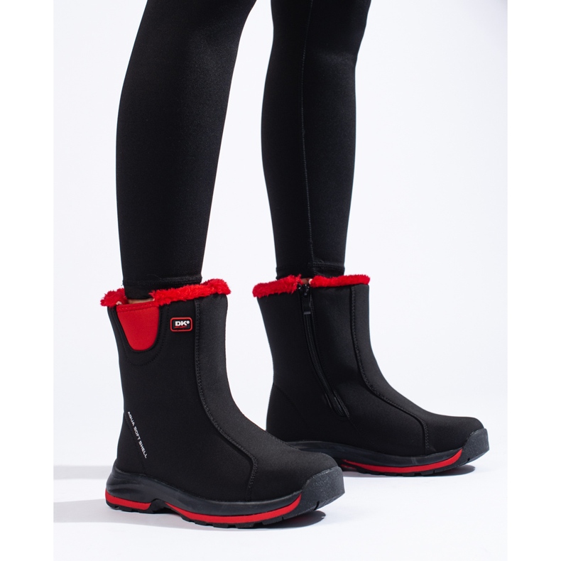 DK naisten korkeat vaellussaappaat, eristetyt turkista musta 1