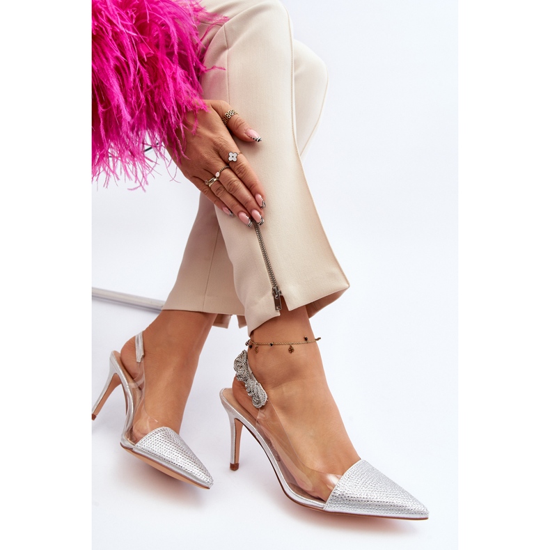 Koristeelliset korkokengät D&amp;A MR1966-11 hopea 1