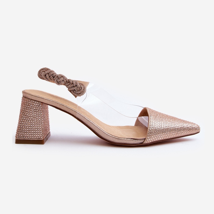 Tyylikkäät teräväkärkiset pumput D&amp;A MR91292-1 samppanja kultainen 1