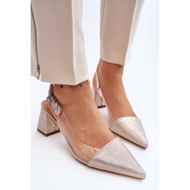 Tyylikkäät teräväkärkiset pumput D&amp;A MR91292-1 kultaa kultainen 1