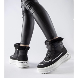 Mustat Trieste urheilulumikengät turkisella 1