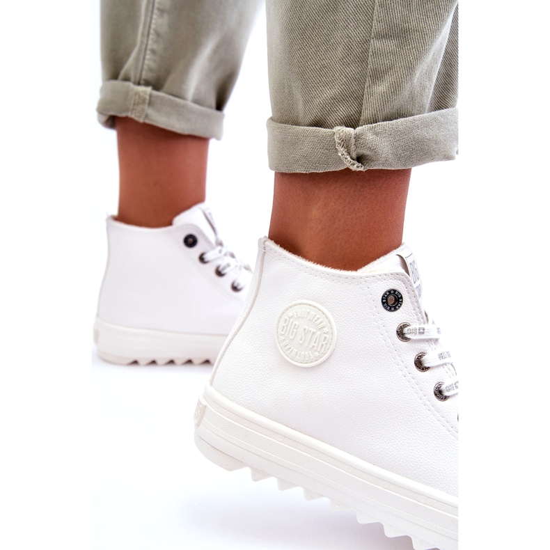 Naisten lenkkarit Big Star High Warm White GG274108 valkoinen 1