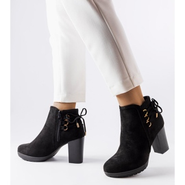 Poulen mustat ekologiset mokkakorkoiset saappaat 1