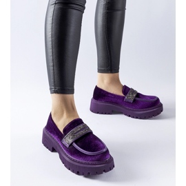 Longuelon violetit loaferit strassilla violetti 1