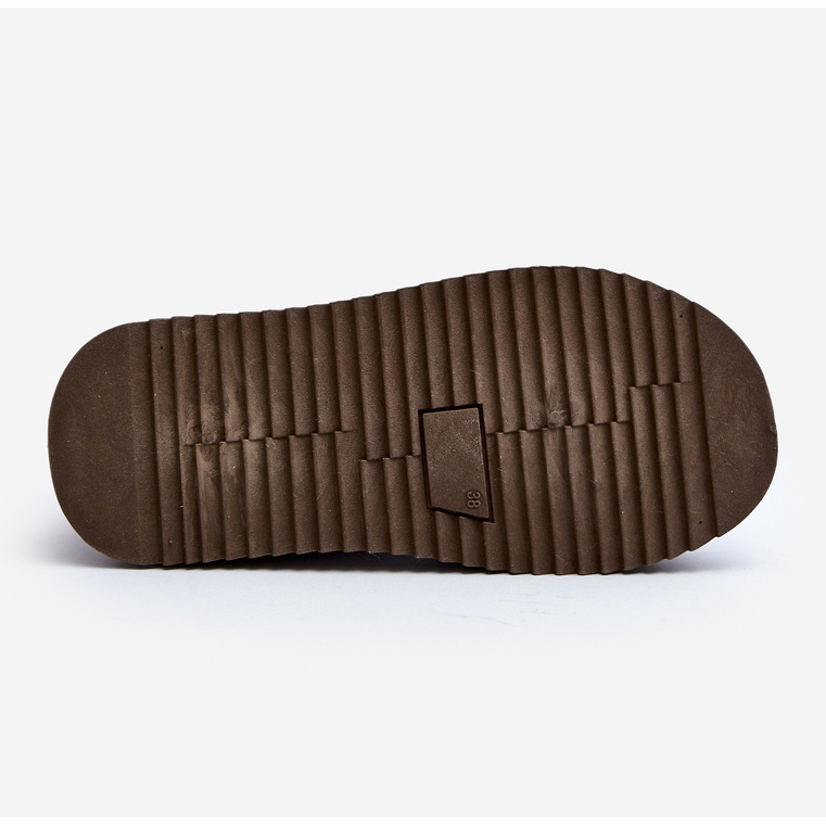 Naisten lumisaappaat, joissa paksu pohja Caliksa ruskea 1