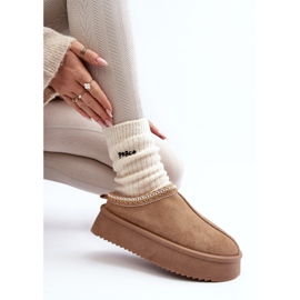 Beiget Sylva-tossut paksulla pohjalla, jotka on valmistettu Eco Suedesta 1