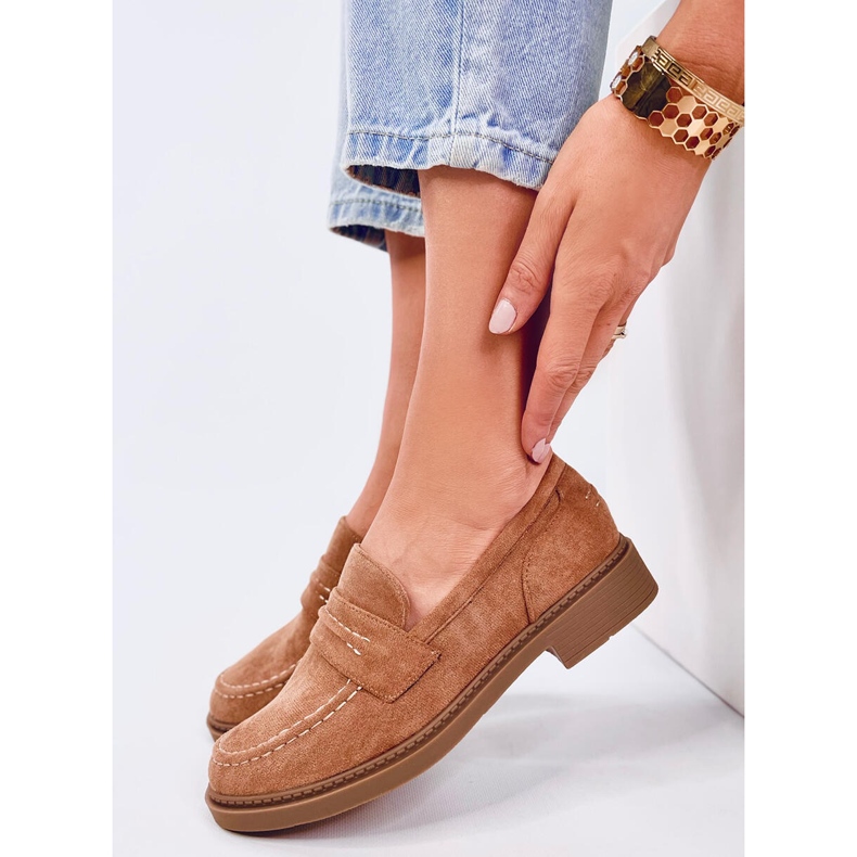 Naisten Antye Camel mokkasiinit ruskea 1