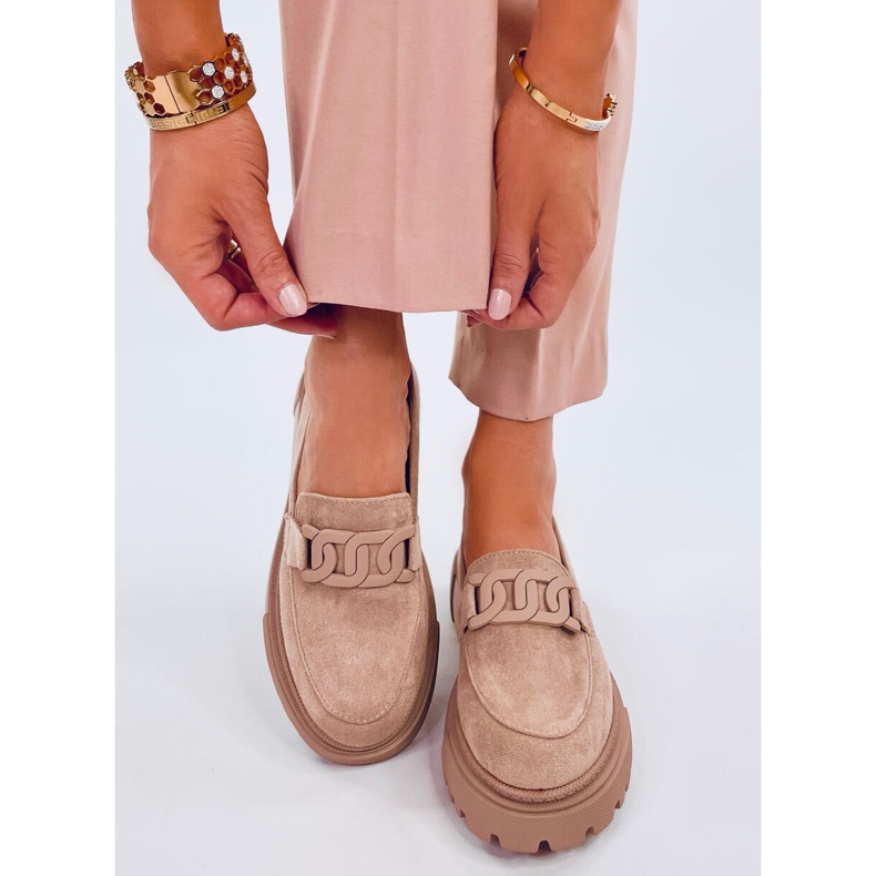 Leena Khaki -tasoiset loaferit soljella beige 1