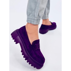 Platform mokasiinit soljella Leena Purple violetti 1