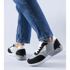 Geraldinon harmaat ja mustat kangaslenkkarit 1