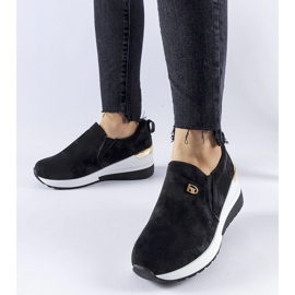 Mustat Vitale wedge-slip-on lenkkarit 1