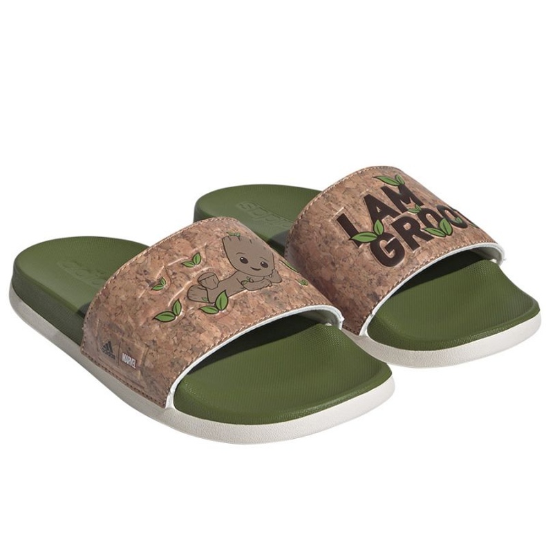 Adidas Adilette Comfort Jr ID8029 varvastossut vihreä 1