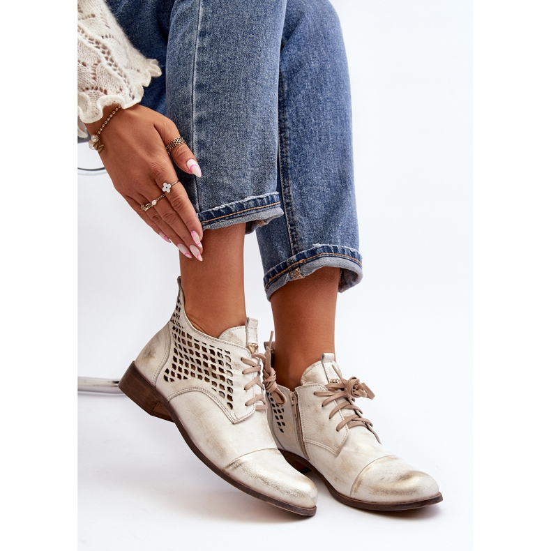 Zazoo 2878 naisten matalat harjakattoiset nahkanilkkurit, hopea 2