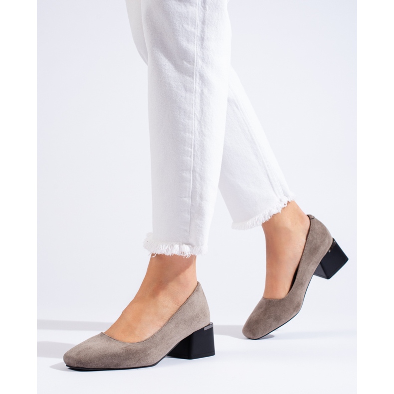 Tyylikkäät pumput korkokengät La.Fi harmaa 1