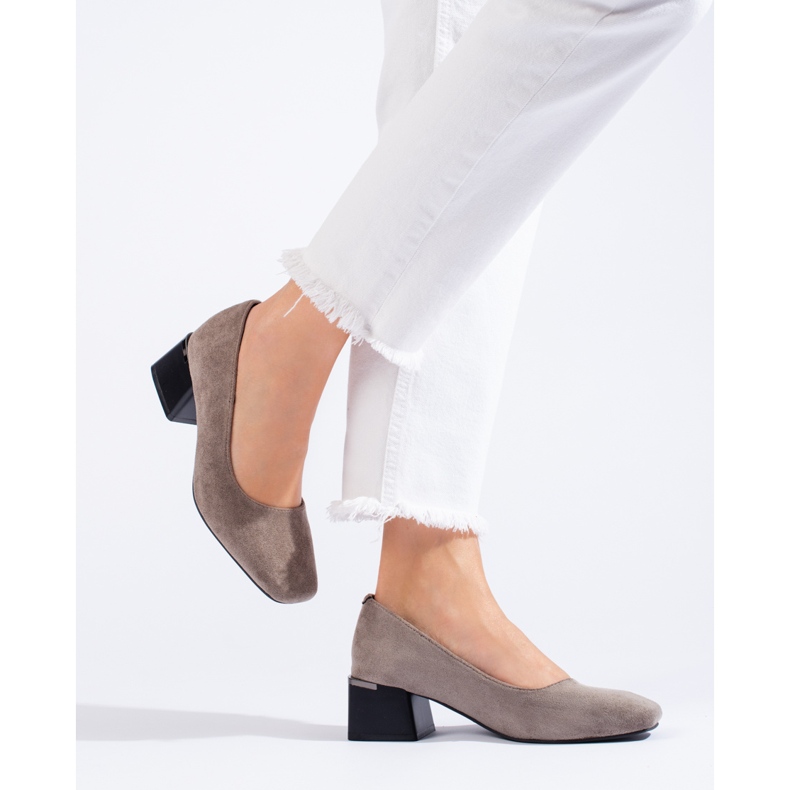 Tyylikkäät pumput korkokengät La.Fi harmaa 2