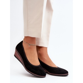 Vinceza Naisten Brogues On Wedges Musta Belli 2