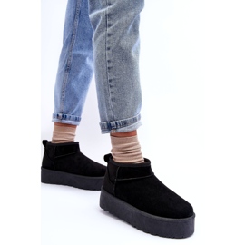 Naisten mokkanahka saappaat mustat 5