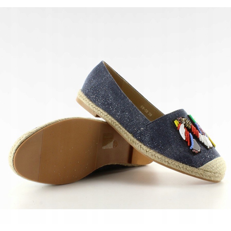 Espadrillit värikkäillä H8-58 D Blue helmillä sininen 1