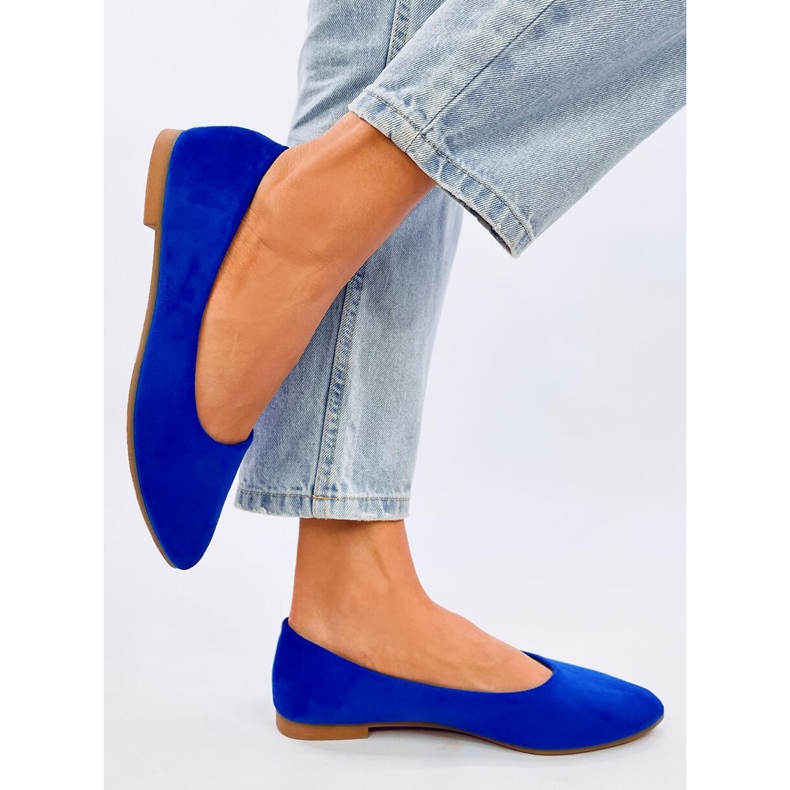 Keys Sky Blue nahkapohjallinen ballerinat sininen 1
