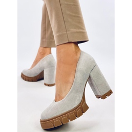 Angela Grey korkokengät ja alustapumput harmaa 2