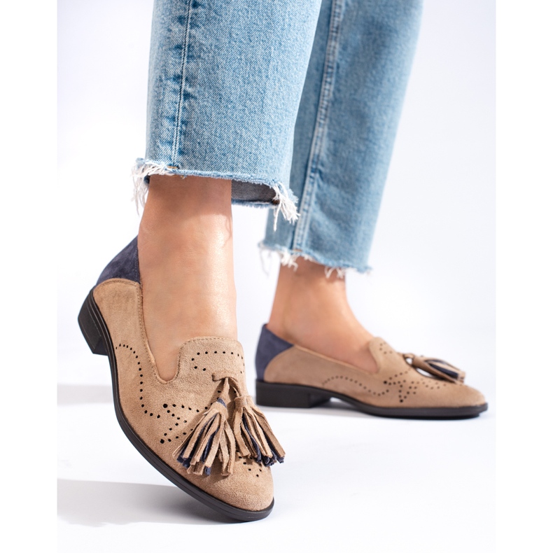 Daszyńskin harjakattoiset beige-mokkasiinit 1