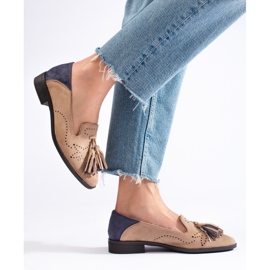 Daszyńskin harjakattoiset beige-mokkasiinit 2