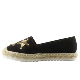 Canvas espadrillit CV-353 mustilla napeilla musta 1