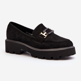 Naisten mokasiinit koristeellisella musta Omavia 2