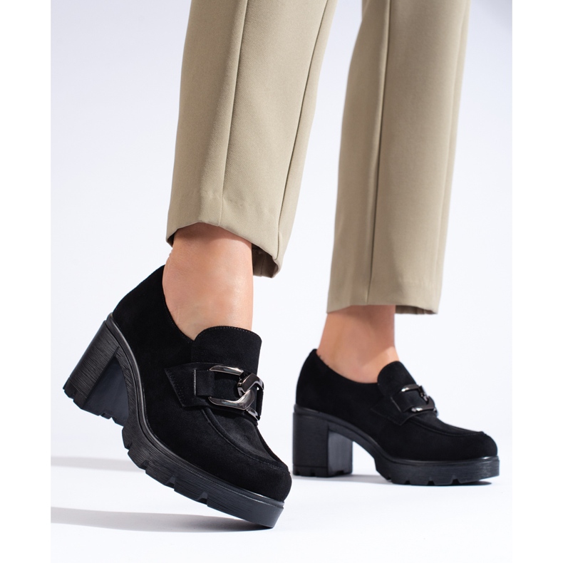 W. Potocki Mokkamustat Potocki-korkokengät 1