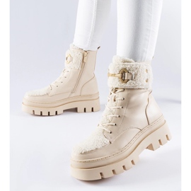 Beiget eristettyjä työntekijöiden saappaat Highland-soljella 1