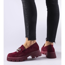 Giacomo viininpunaiset mokasiinit strassilla punainen 1