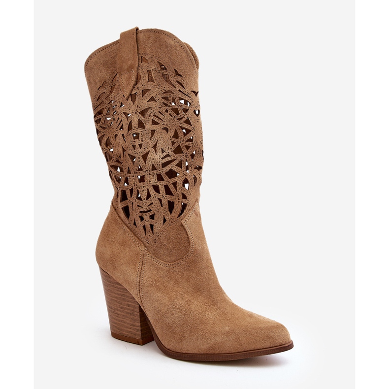 Zazoo 3414 naisten harjakattoiset nilkkurit, mokka, beige 1