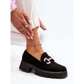 Naisten mokasiinit, joissa koristelu musta Ellise 1