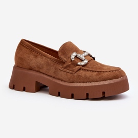 Naisten mokasiinit koristeella Camel Ellise ruskea 1