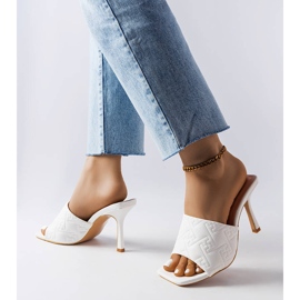 Cambrinan valkoiset tyylikkäät korkokengät valkoinen 1