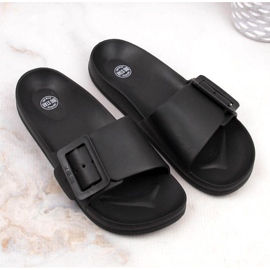 Naisten mustat vaahtomuovirantatossut Big Star FF274A389 1