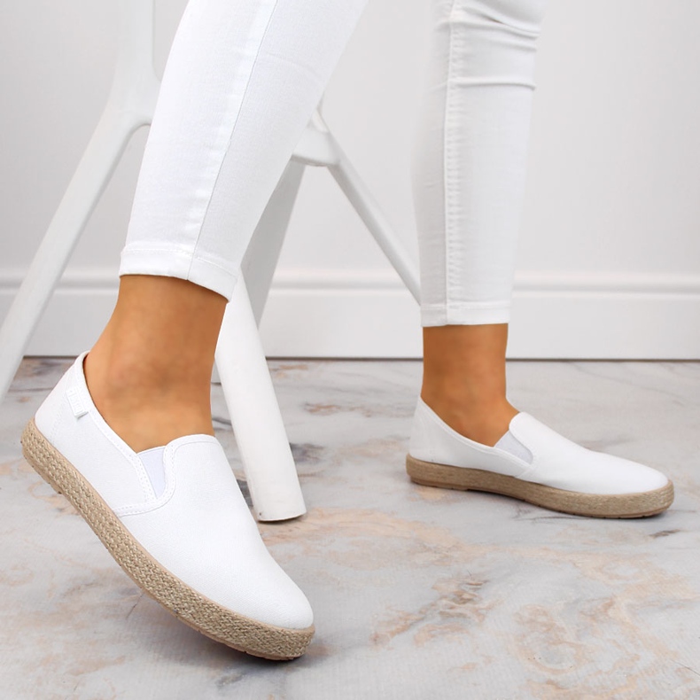 Naisten espadrillit, valkoiset Big Star DD274015 valkoinen 2