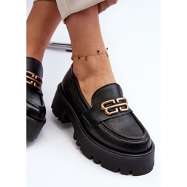 Zazoo 20164 naisten loaferit luonnonnahasta, musta 1