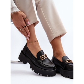 Zazoo 20164 naisten loaferit luonnonnahasta, musta 2