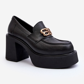 Zazoo 20170 naisten nahkakengät korkokengillä, musta 2