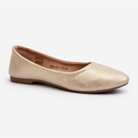 Nahka Classic Ballerina Pumps Gold Stacee kultainen 1