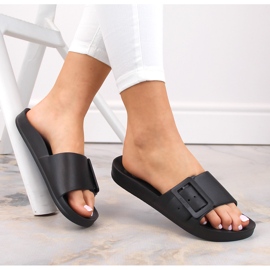 Naisten mustat vaahtomuovirantatossut Big Star FF274A389 2