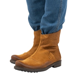 Olivier Miesten nahkasaappaat 553KZ punainen ruskea 3