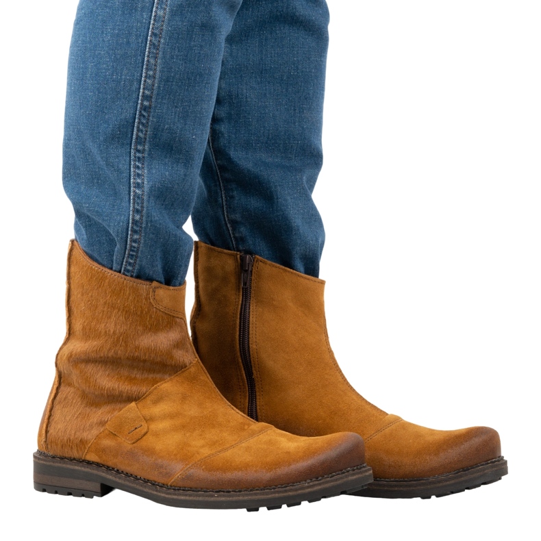 Olivier Miesten nahkasaappaat 553KZ punainen ruskea 4