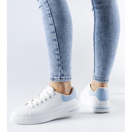 Valkoiset ja siniset Leland lenkkarit valkoinen 1