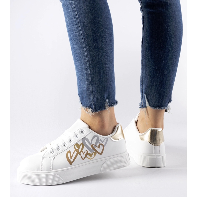 Valkoiset lenkkarit Montclair-alustalla valkoinen 1