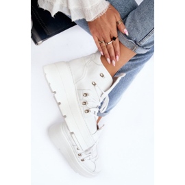 Zazoo 3416 nahkaiset naisten urheilukengät, valkoinen 1