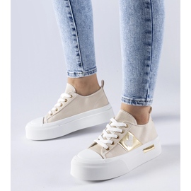 Beiget ja kullanväriset Lawtonin alustalenkkarit 1