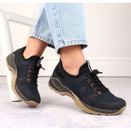 Mukavat Rieker W RKR644 kengät, tummansininen 2